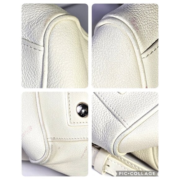 LOUIS VUITTON Leather Speedy Shoulder Bag Veau Cachemire SC Bag PM Vanille LV - Picture 15 of 16